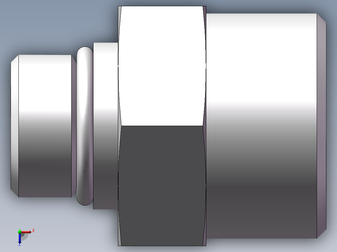 美制O圈密封接头、1DO-30-08俯视图
