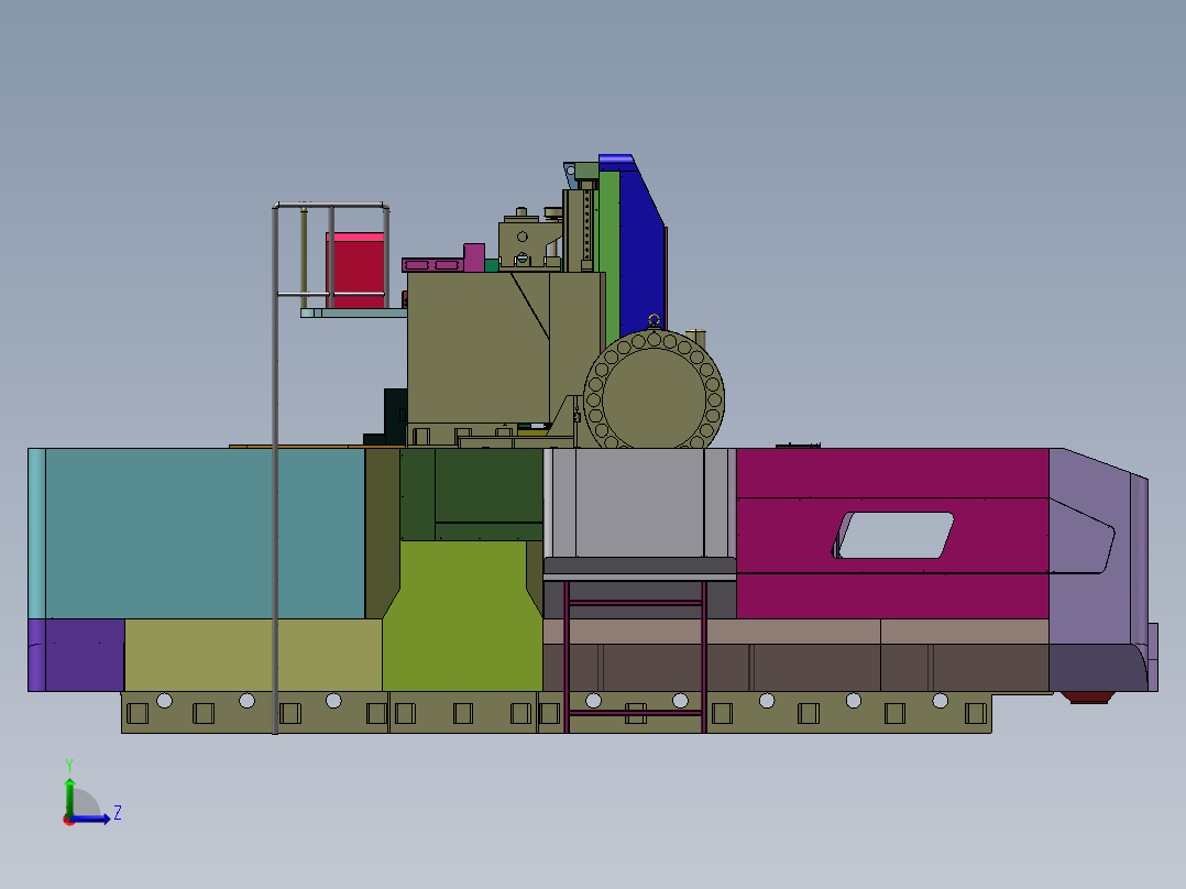 JMF3022龙门铣床左视图