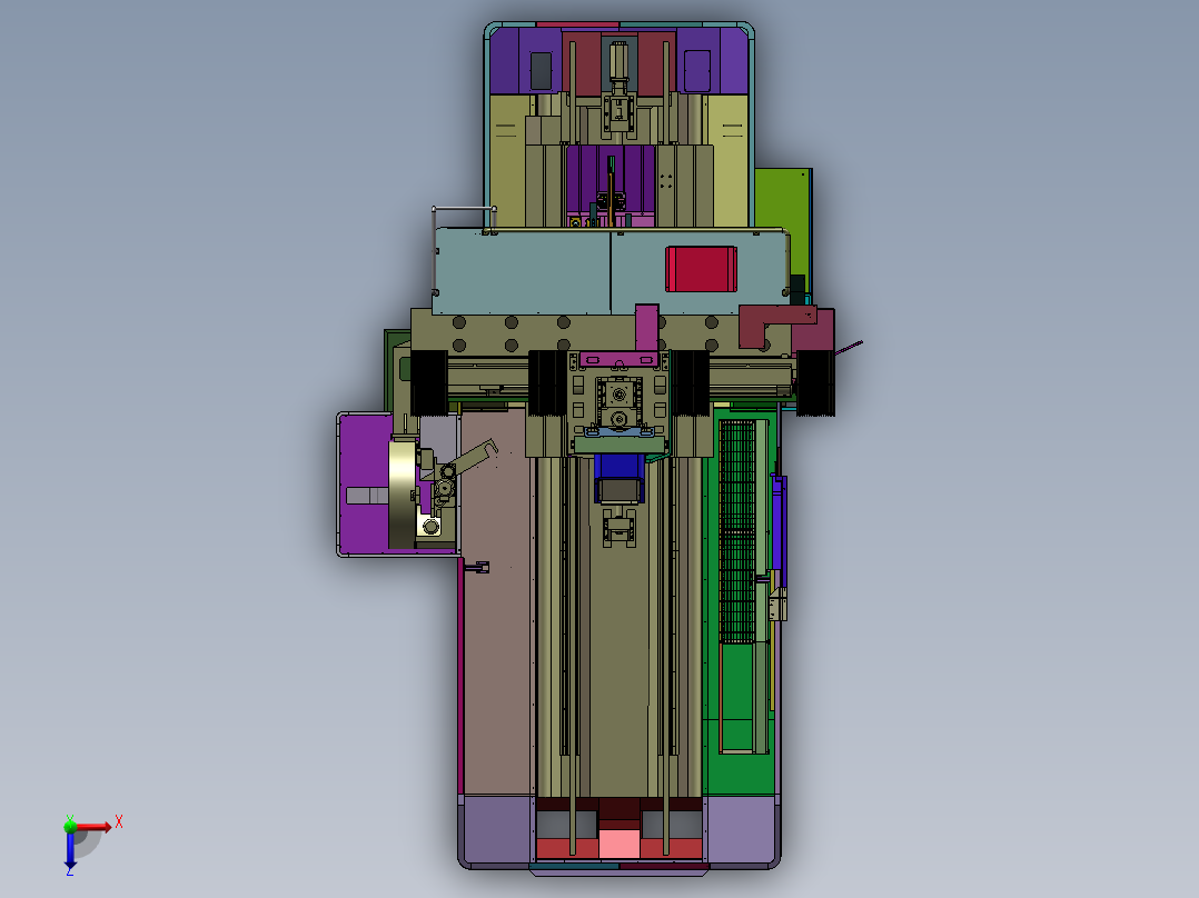 JMF3022龙门铣床俯视图