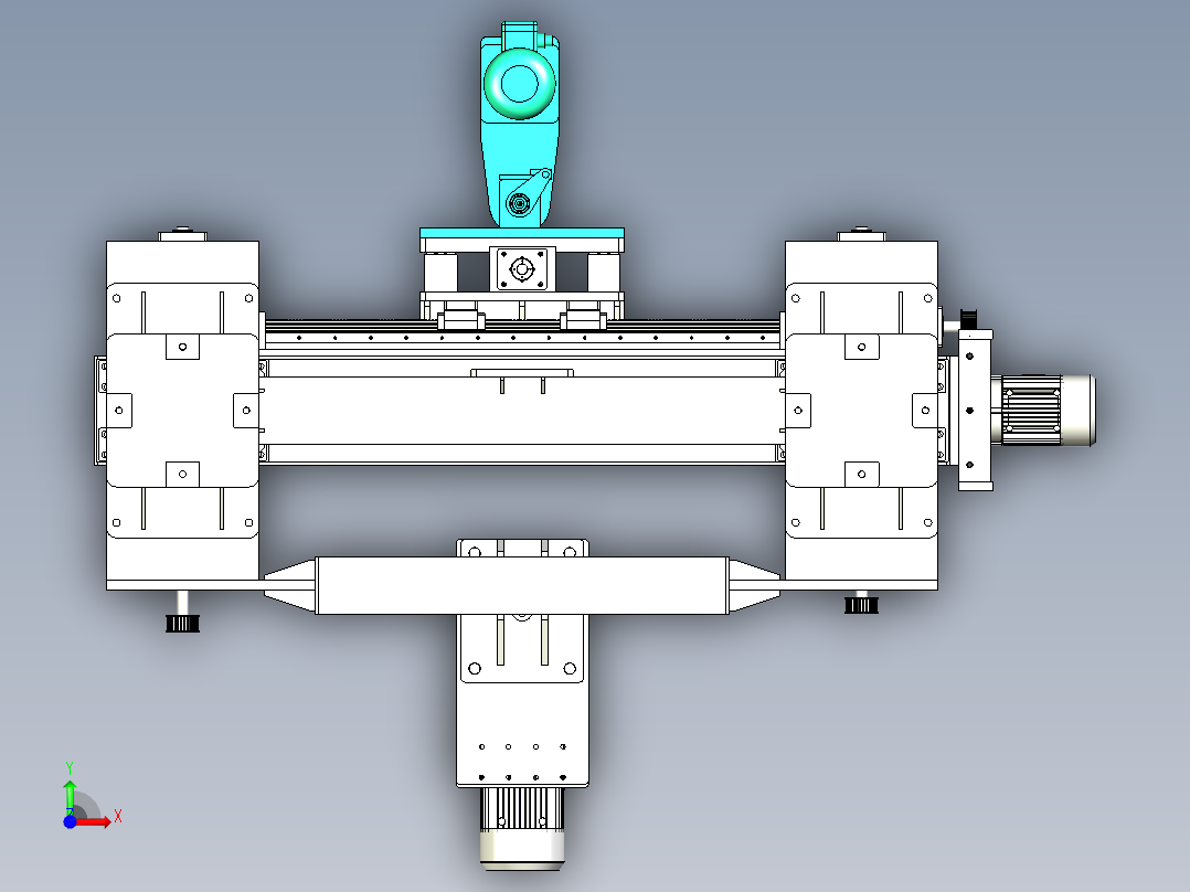 三轴移动钻孔设备前视图