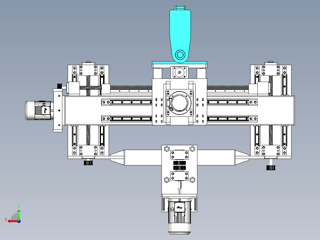三轴移动钻孔设备后视图