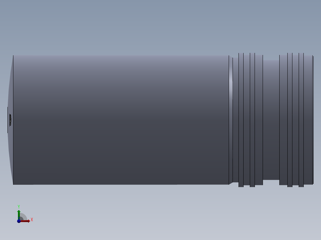 液压缸杆紧凑型活塞前视图