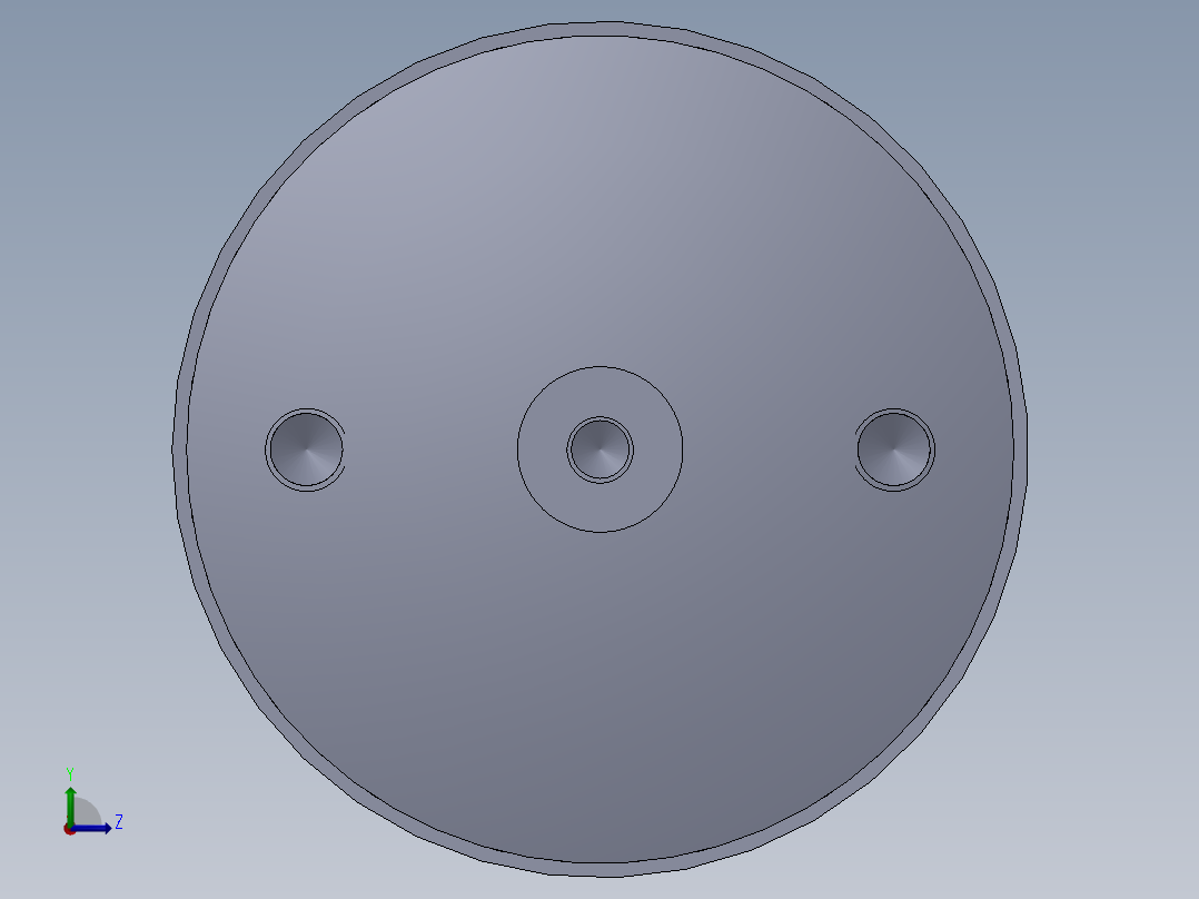 液压缸杆紧凑型活塞左视图