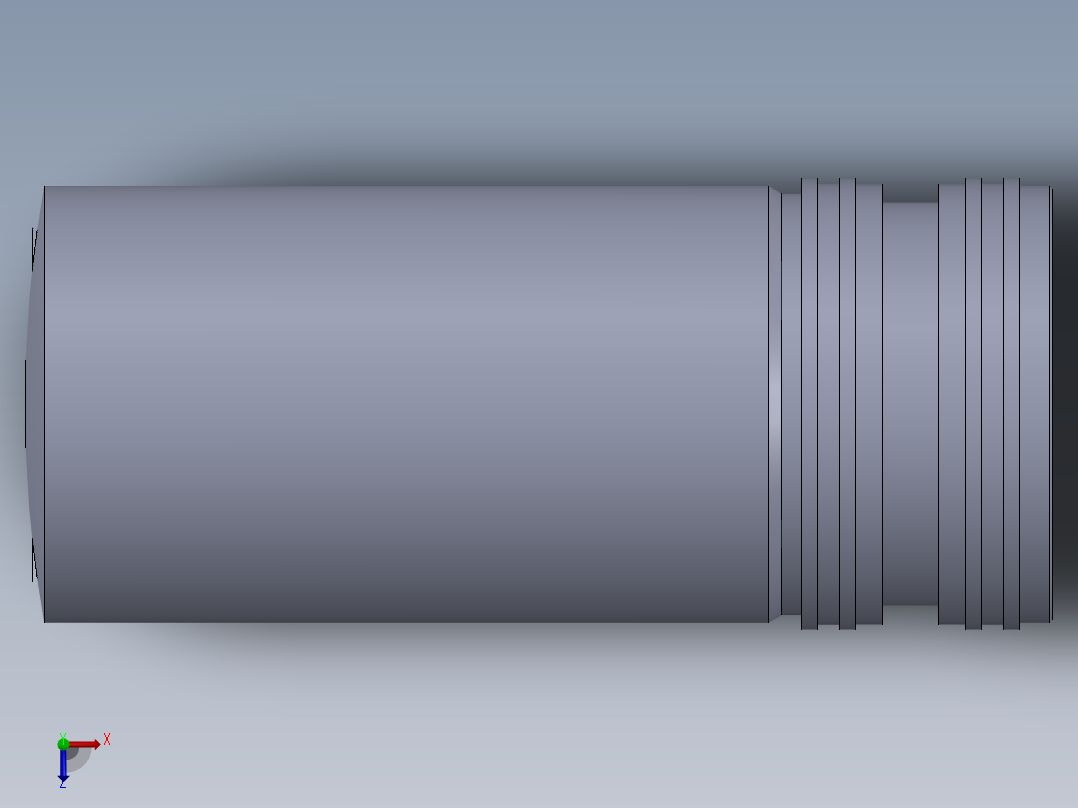 液压缸杆紧凑型活塞俯视图