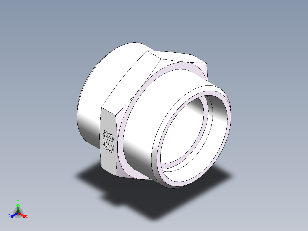 直通接头-G、1C-36正等轴测图