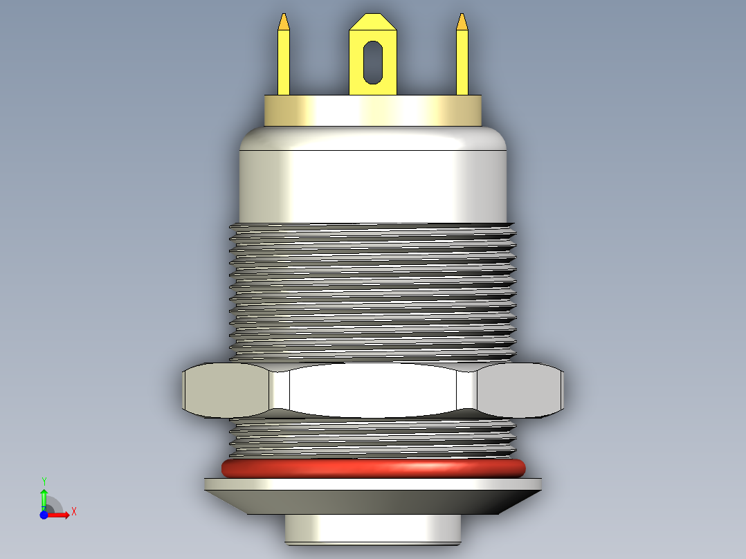 按钮 12mm ROCPU TE前视图