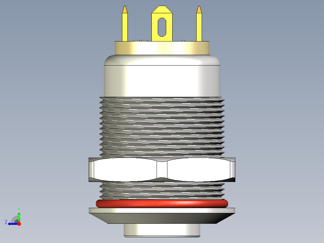 按钮 12mm ROCPU TE右视图