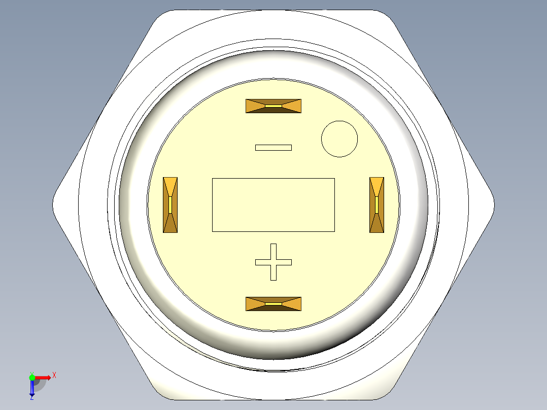 按钮 12mm ROCPU TE俯视图
