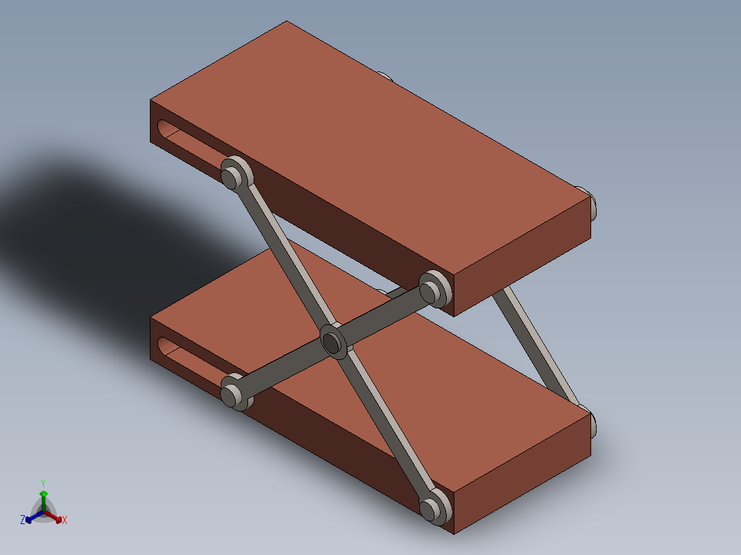 剪刀式升降机正等轴测图