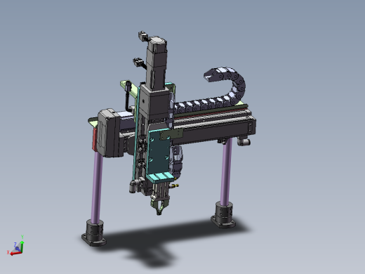 伺服模组XY轴气动夹取机械手