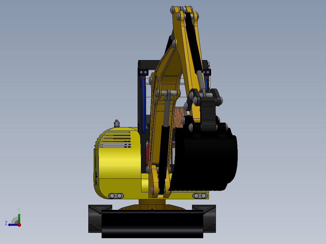5.挖掘机右视图