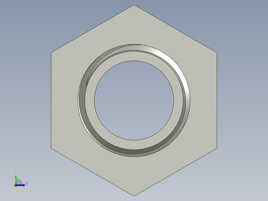 螺纹管对丝-六角异径 DN15-DN10左视图