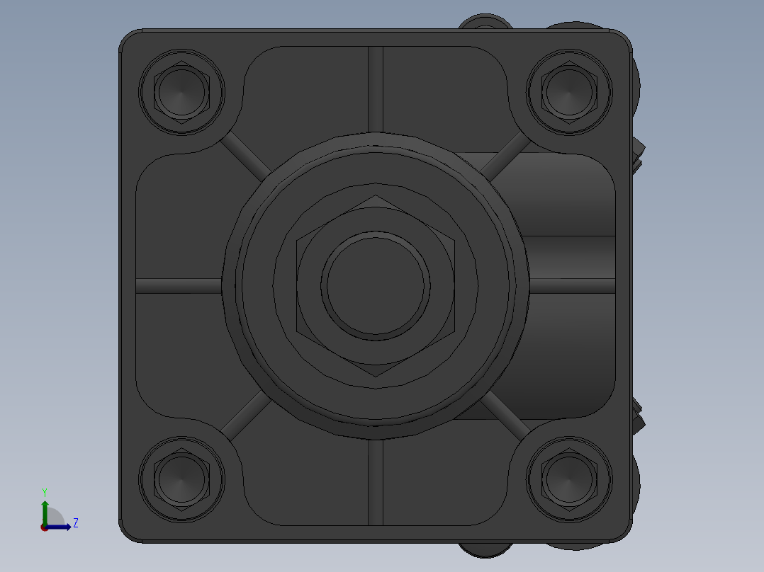 SI63x300-S-B2N-2气缸左视图