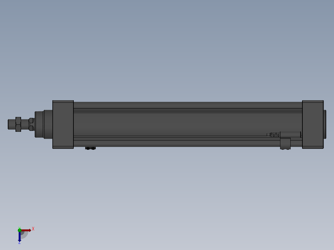 SI63x300-S-B2N-2气缸俯视图