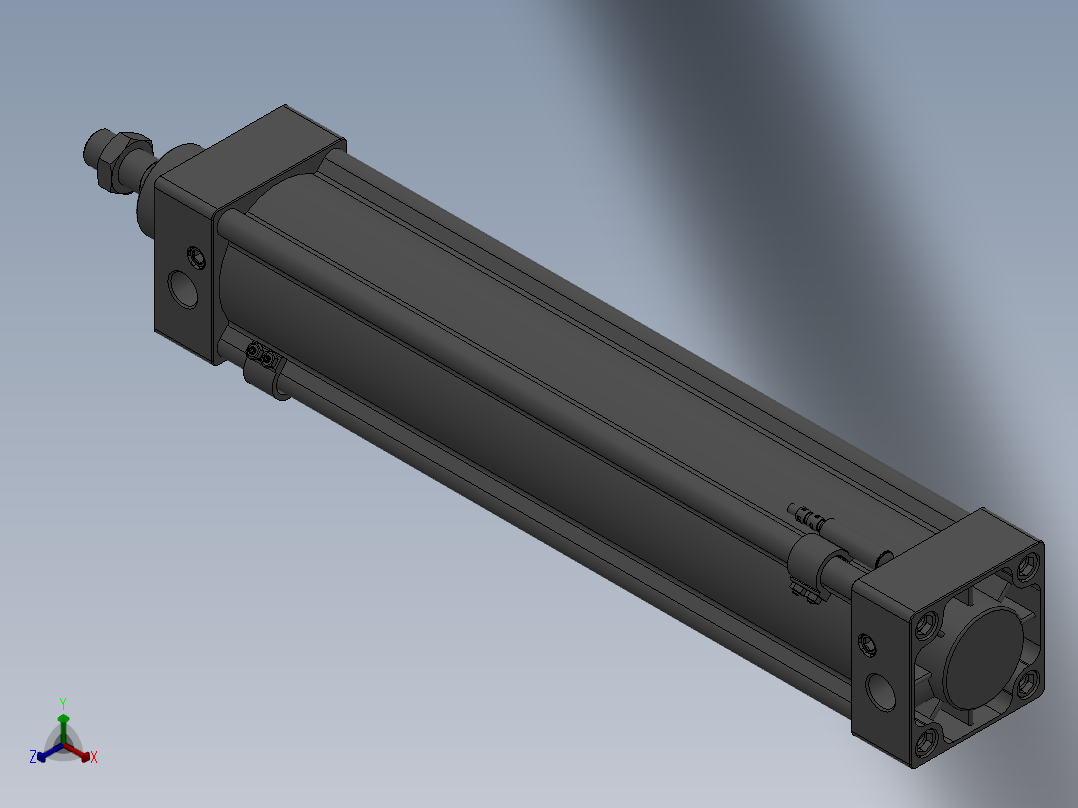 SI63x300-S-B2N-2气缸正等轴测图