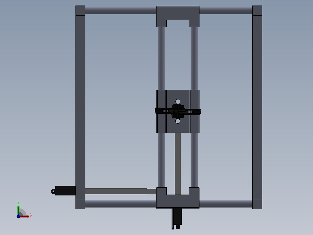 笛卡尔机械手前视图