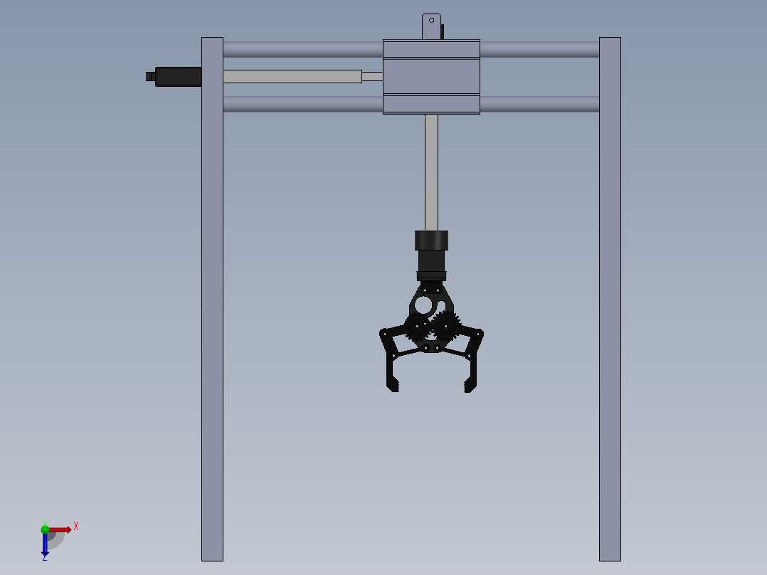 笛卡尔机械手俯视图