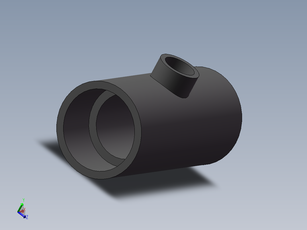 UPVC_RTEE_DN40_25主视图