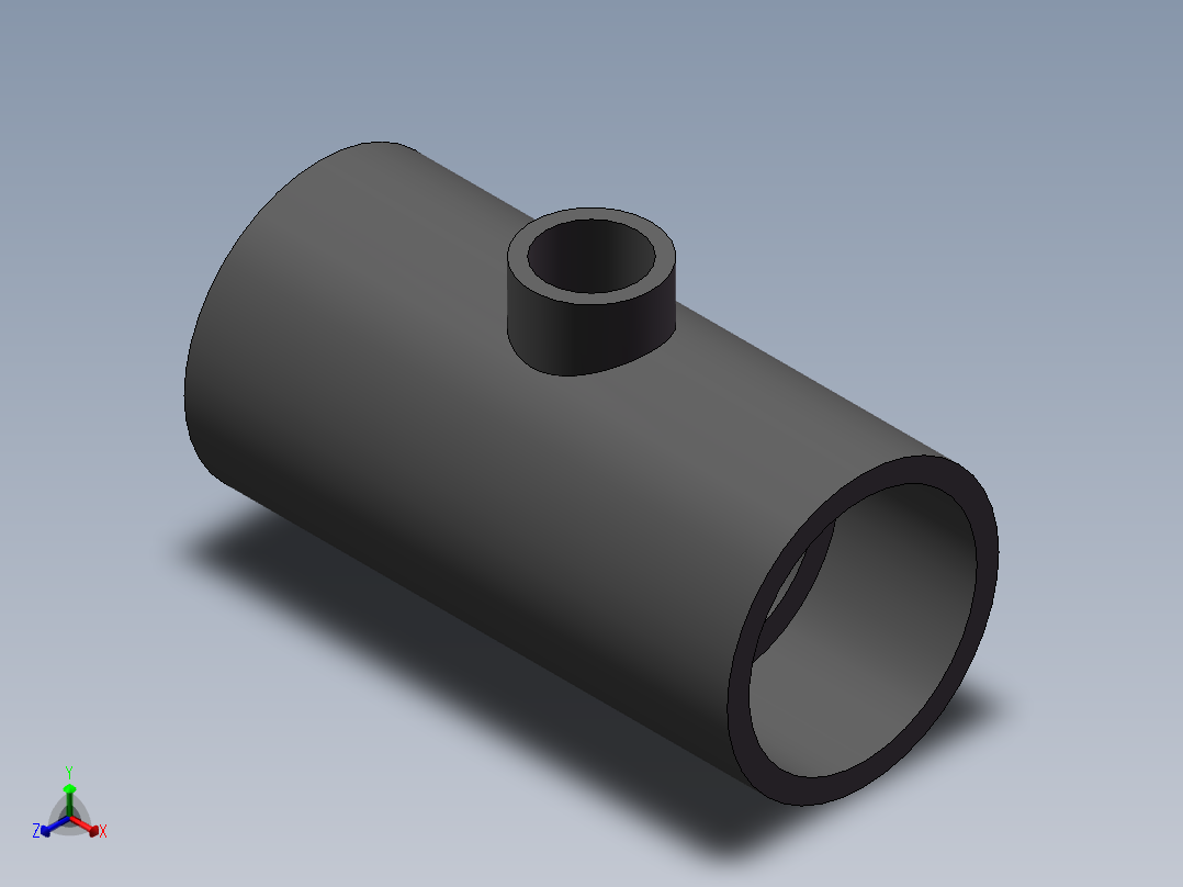 UPVC_RTEE_DN40_25正等轴测图