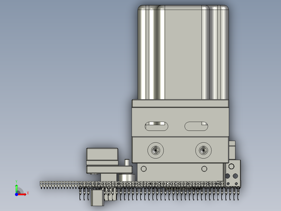 棘轮送料前视图