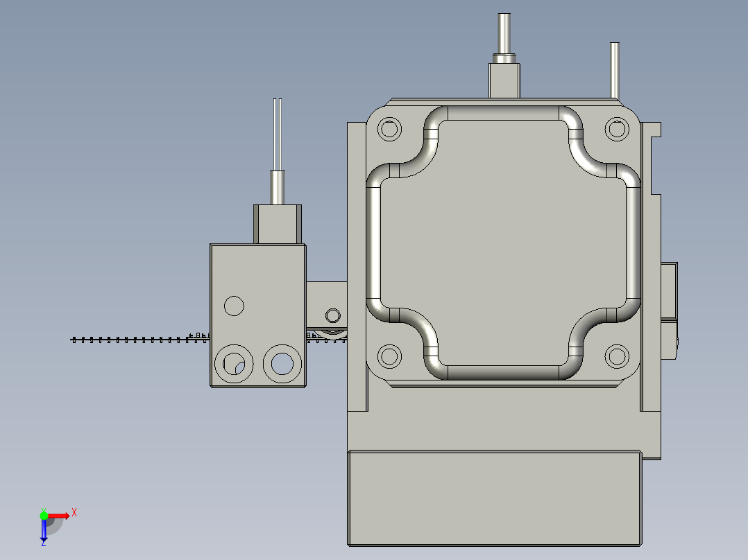 棘轮送料俯视图