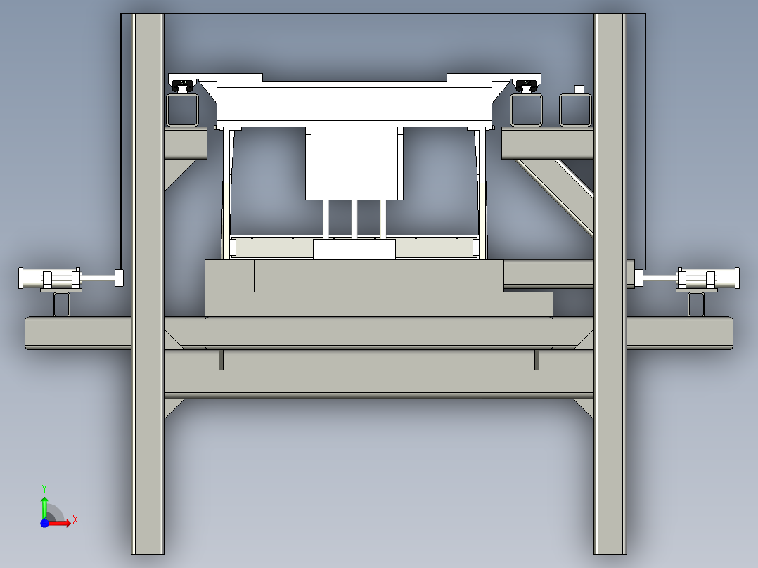 插板机专机焊接设备设计前视图