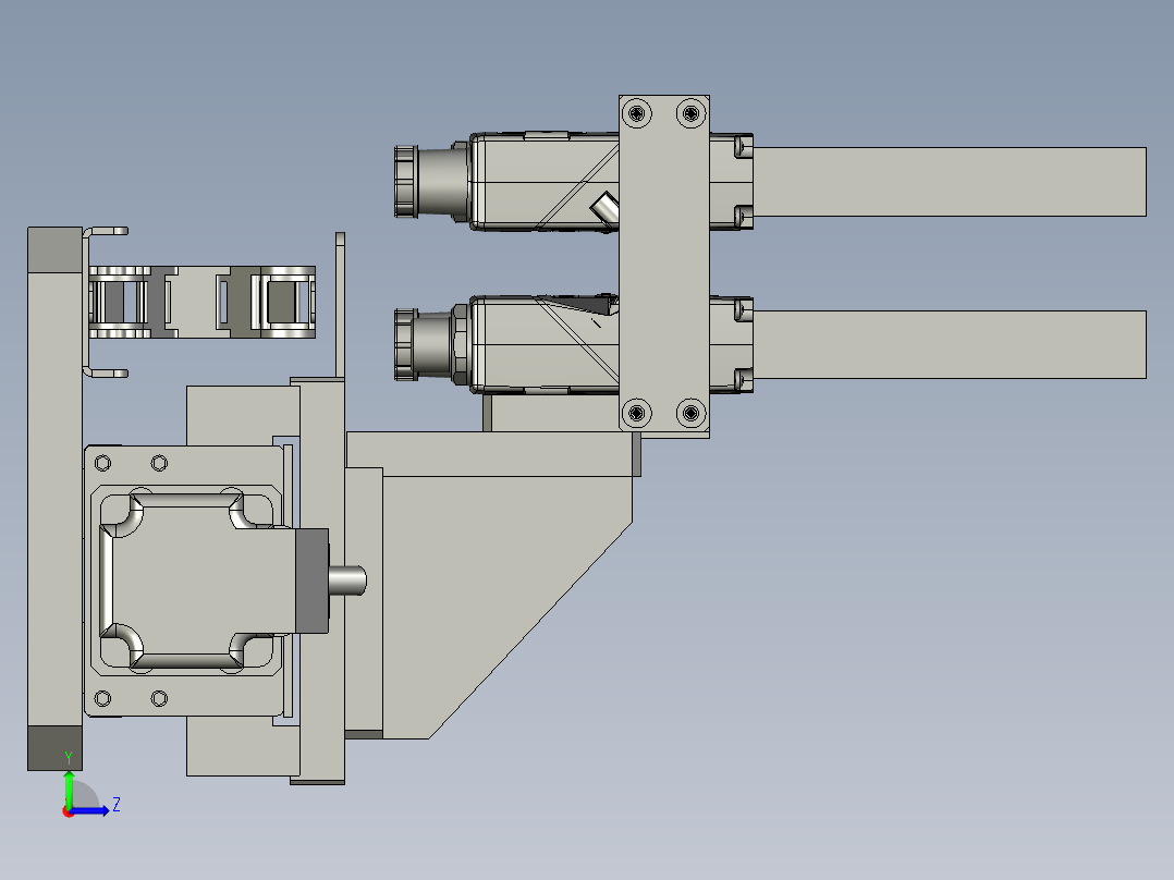 产品扫码机构左视图