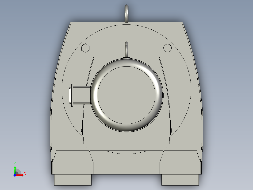 CQ电机+减速机组件转头-AA200T前视图