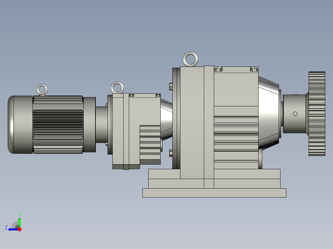 CQ电机+减速机组件转头-AA200T右视图