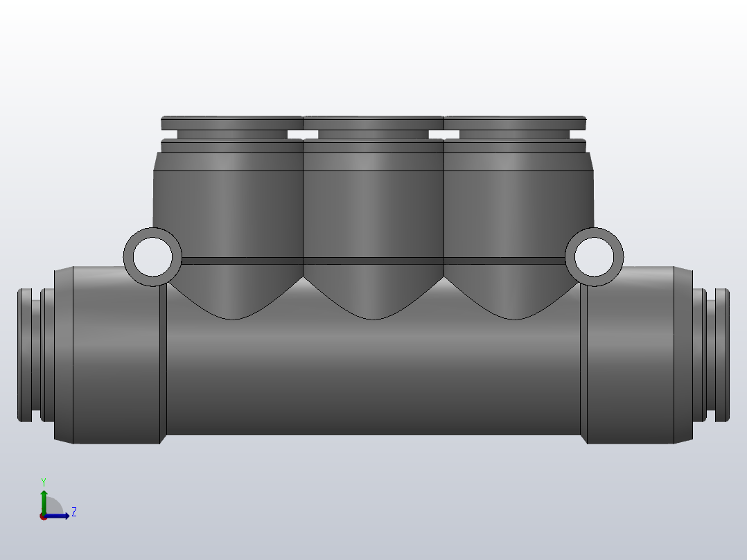 APK6快插式接头左视图