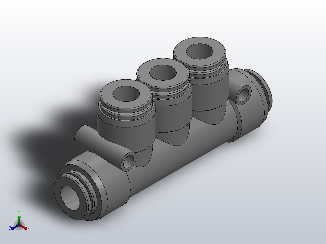 APK6快插式接头正等轴测图