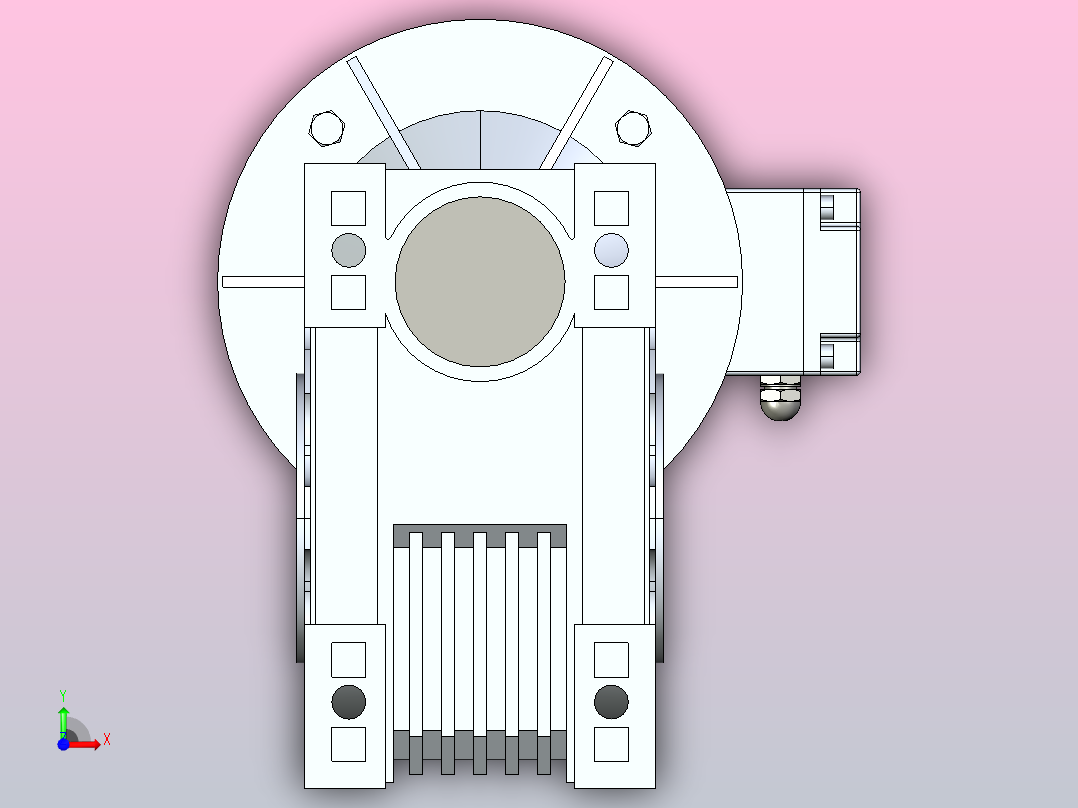 NMRV蜗轮减速机[NMRV90-Y0.55-25-V6]前视图