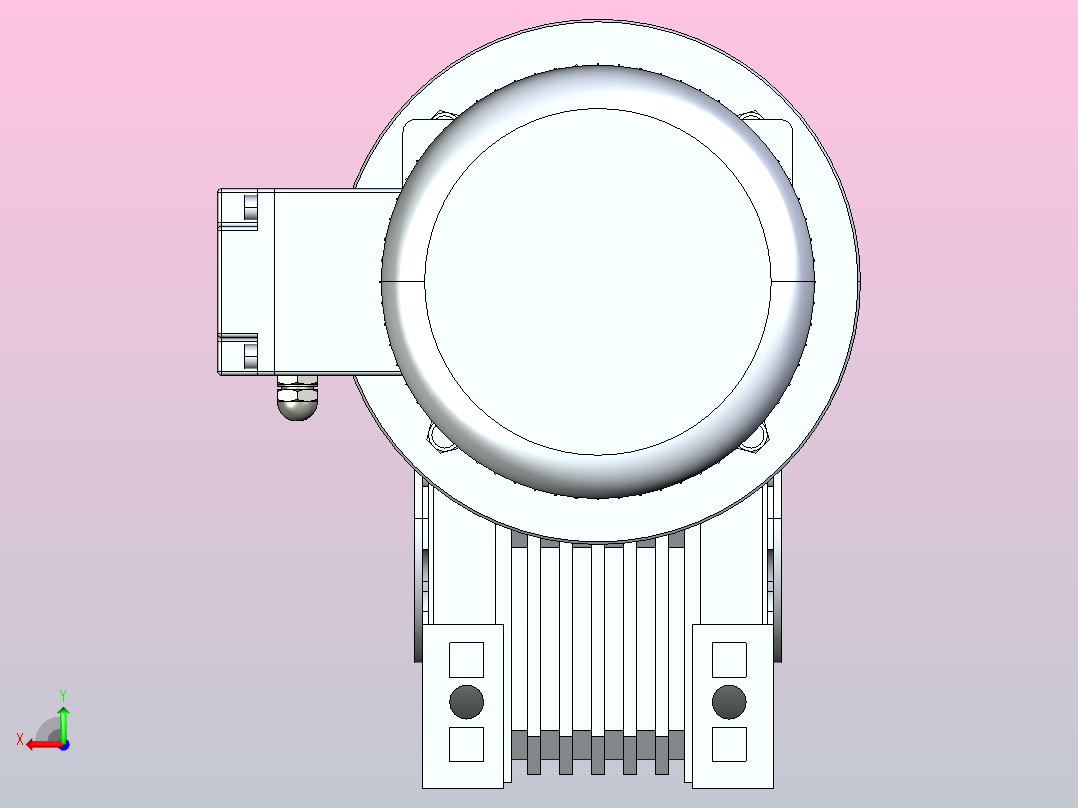 NMRV蜗轮减速机[NMRV90-Y0.55-25-V6]后视图