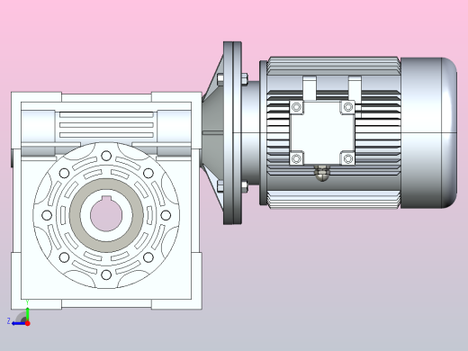 NMRV蜗轮减速机[NMRV90-Y0.55-25-V6]右视缩略图