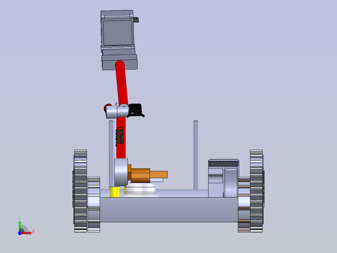 履带车机器人主视图