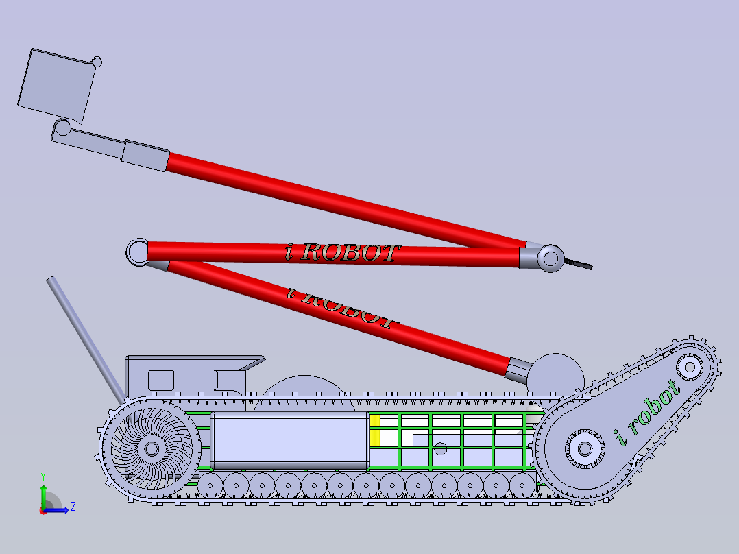 履带车机器人左视图