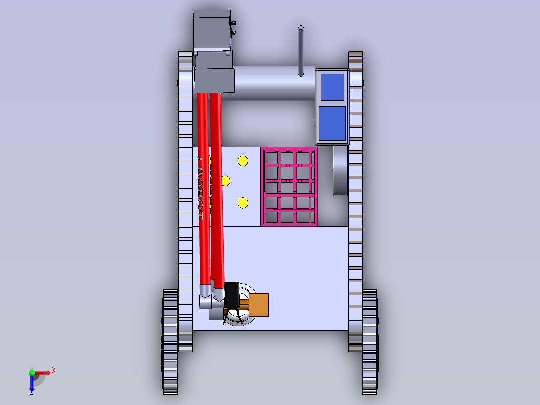 履带车机器人俯视图