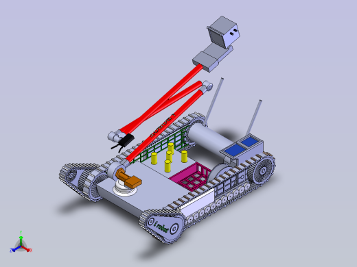 履带车机器人正等轴测缩略图