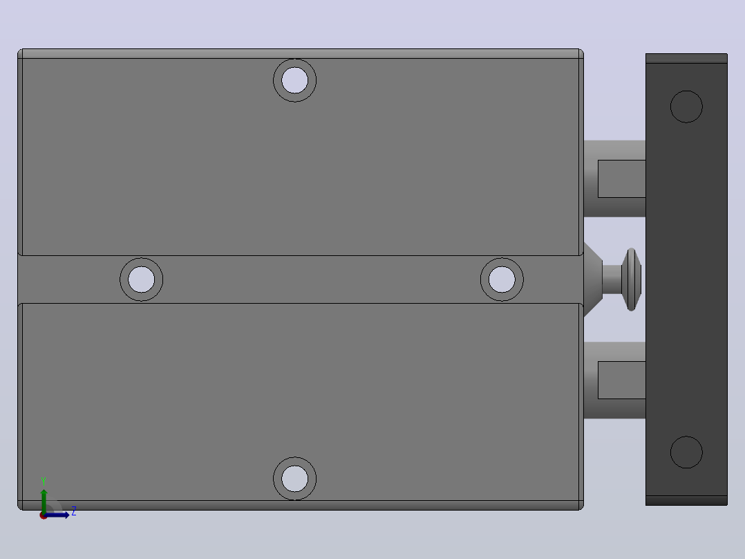 TN系列双轴气缸[TN-32X40-S]左视图