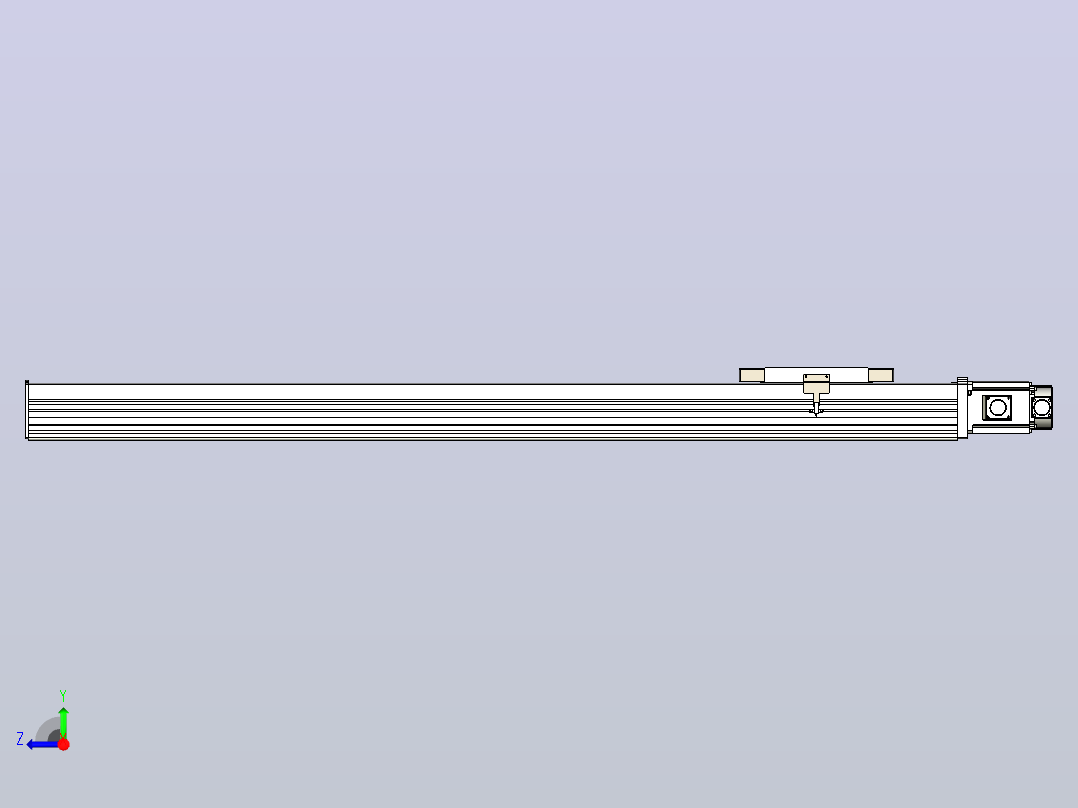 滚珠丝杠直线轴带导轨全封闭TPA-HCR-220D-3210C-L1350-M-Y-P1K-N3右视图
