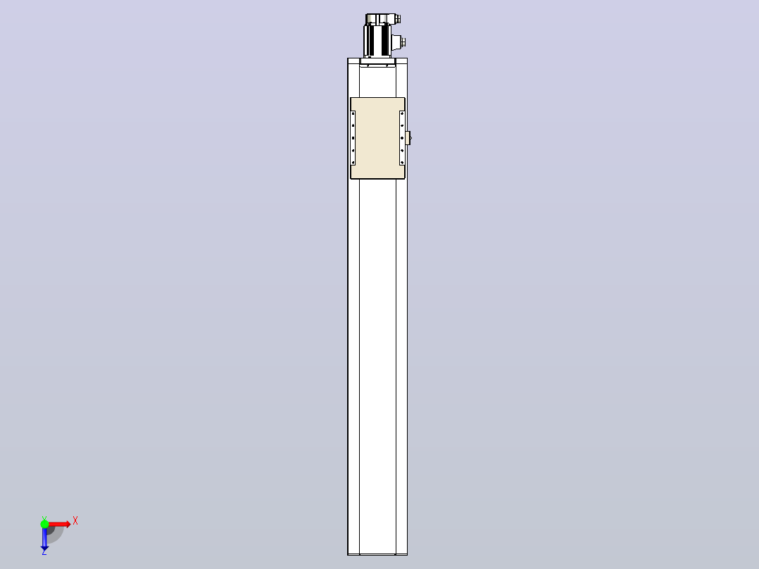 滚珠丝杠直线轴带导轨全封闭TPA-HCR-220D-3210C-L1350-M-Y-P1K-N3俯视图