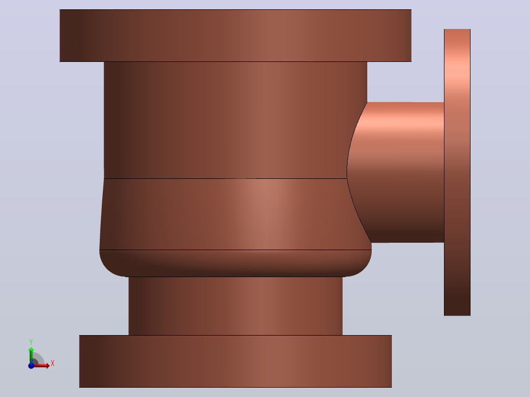 SolidWorks2014中的阀门前视图