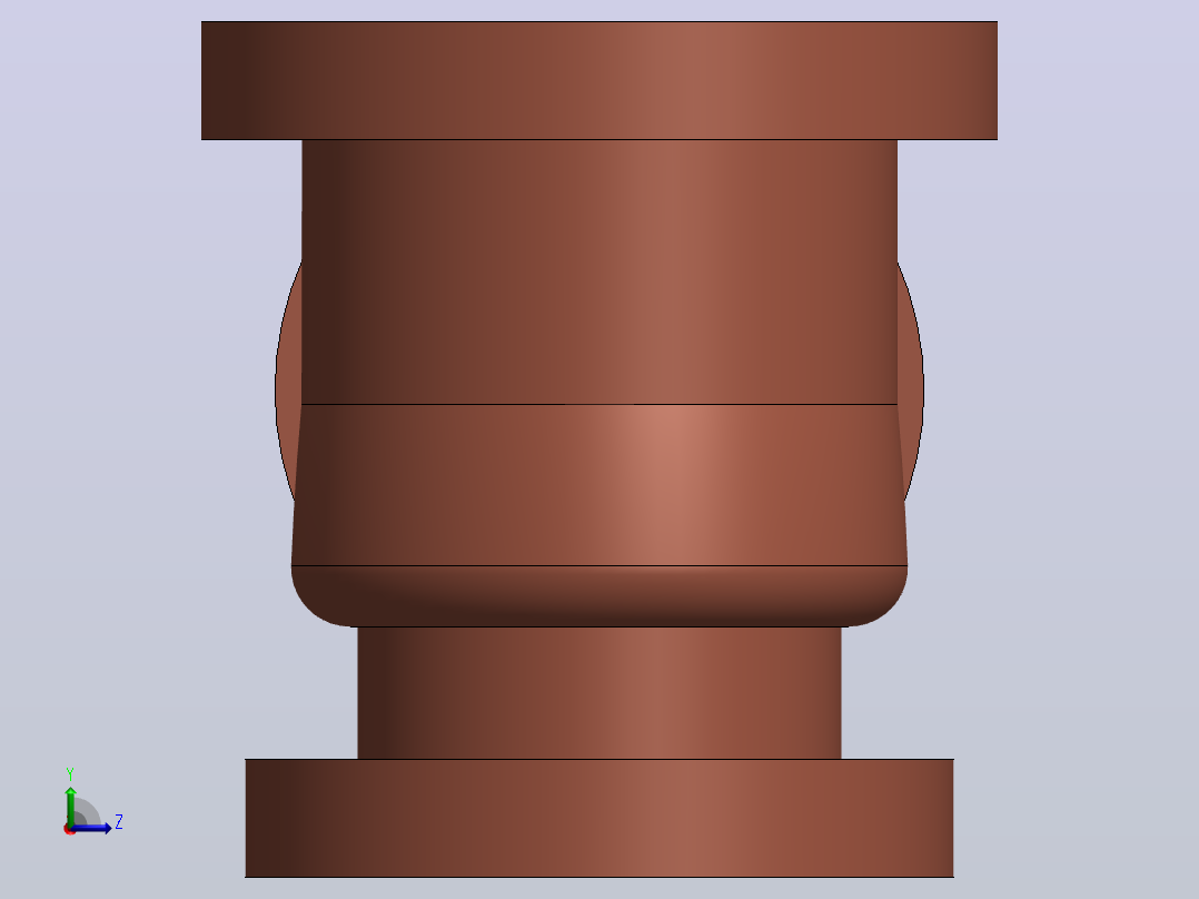 SolidWorks2014中的阀门左视图