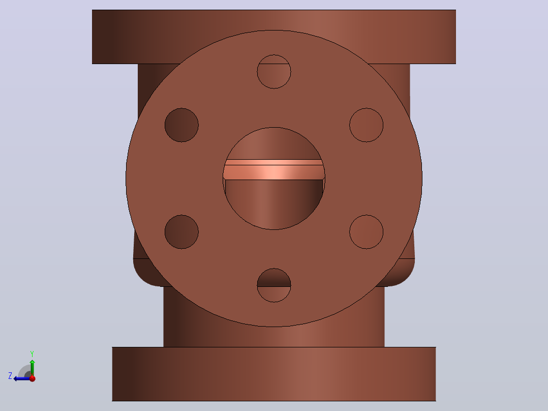 SolidWorks2014中的阀门右视图