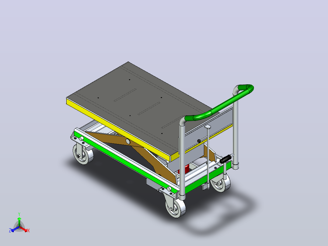 模具运输车3D数模图纸 UG设计主视图