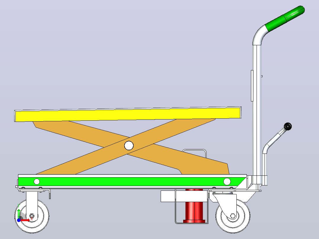 模具运输车3D数模图纸 UG设计前视图