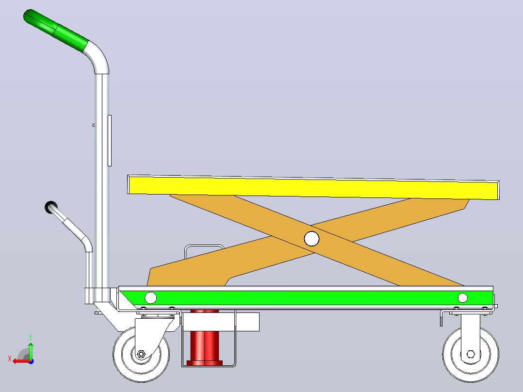 模具运输车3D数模图纸 UG设计后视图