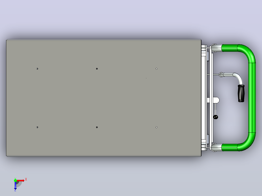 模具运输车3D数模图纸 UG设计俯视图