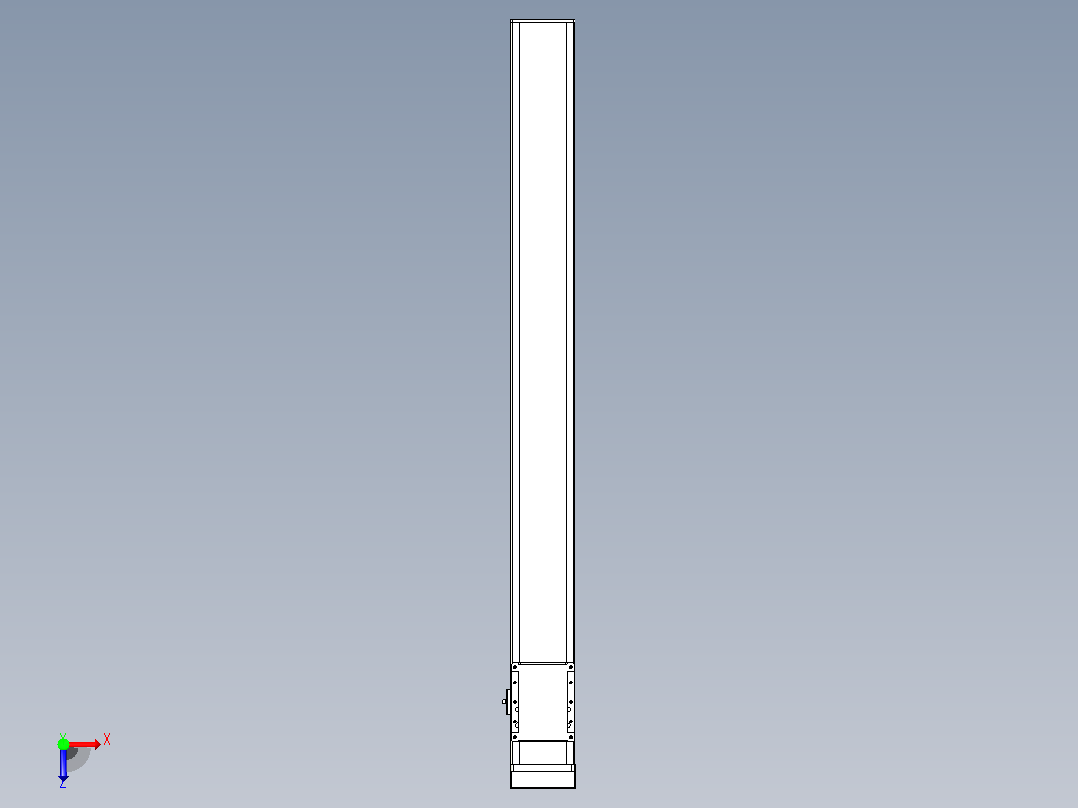 滚珠丝杠直线轴带导轨全封闭TPA-HCR-105D-1610C-L1000-MP-Y-P40-N3俯视图