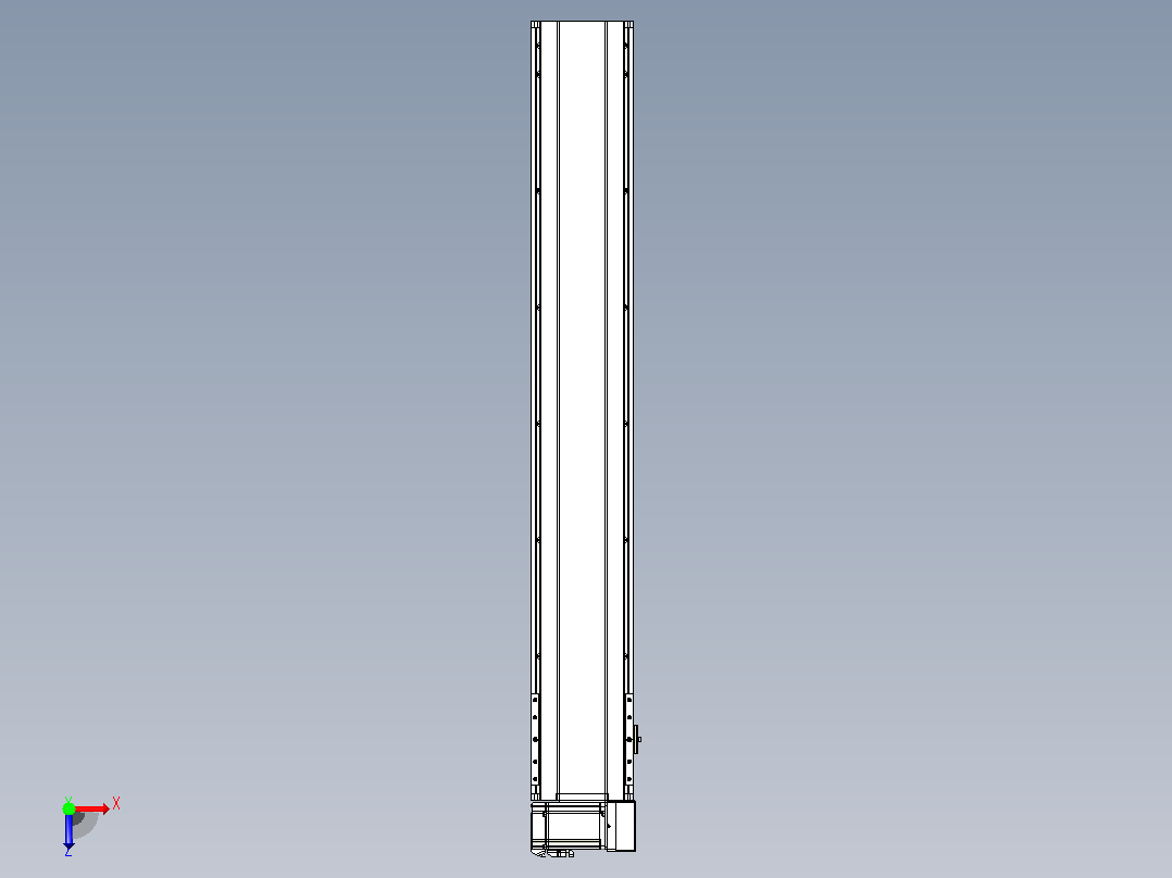 皮带直线轴半封闭可选导轨TPA-HNB-175D-140-L1050-RU-C-P75-N3俯视图